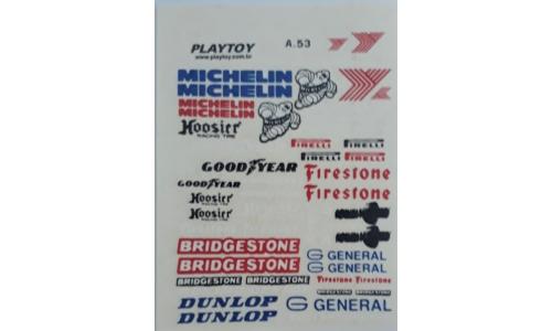 Autorama Decalque 1/64 Diversos A53 Dunlop